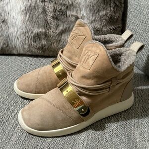 Giuseppe Zanotti Suede Leather Shearling Lining Boots Sz.39 Italy